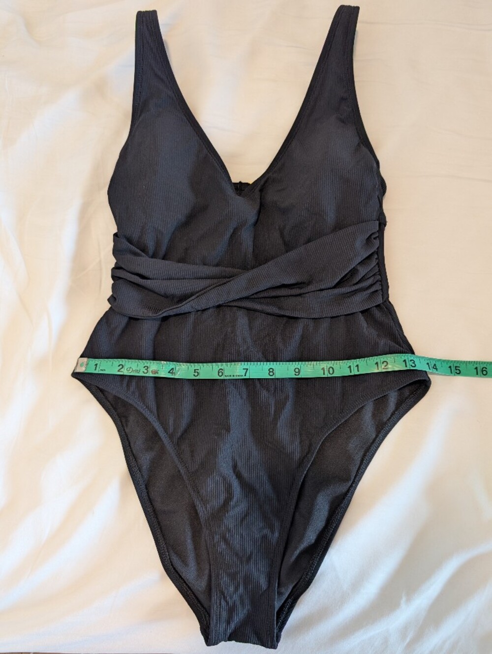 Shade And Shore- Low Cut One-Piece Swimsuit with Twist Waist